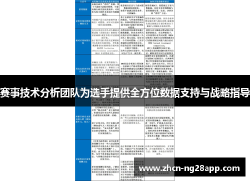 赛事技术分析团队为选手提供全方位数据支持与战略指导