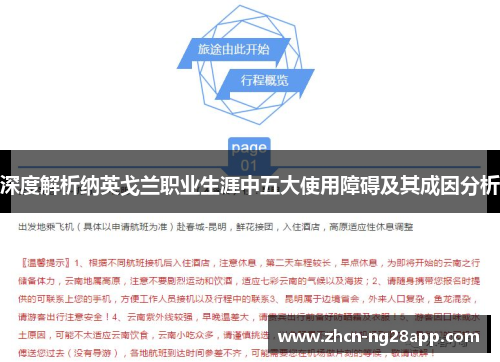 深度解析纳英戈兰职业生涯中五大使用障碍及其成因分析